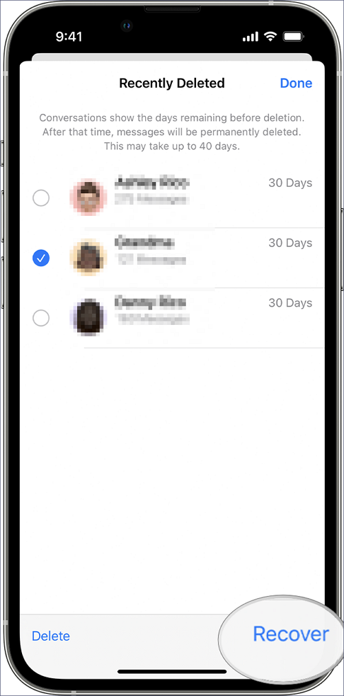 How to See Deleted SMS on iPhone via Recently Deleted